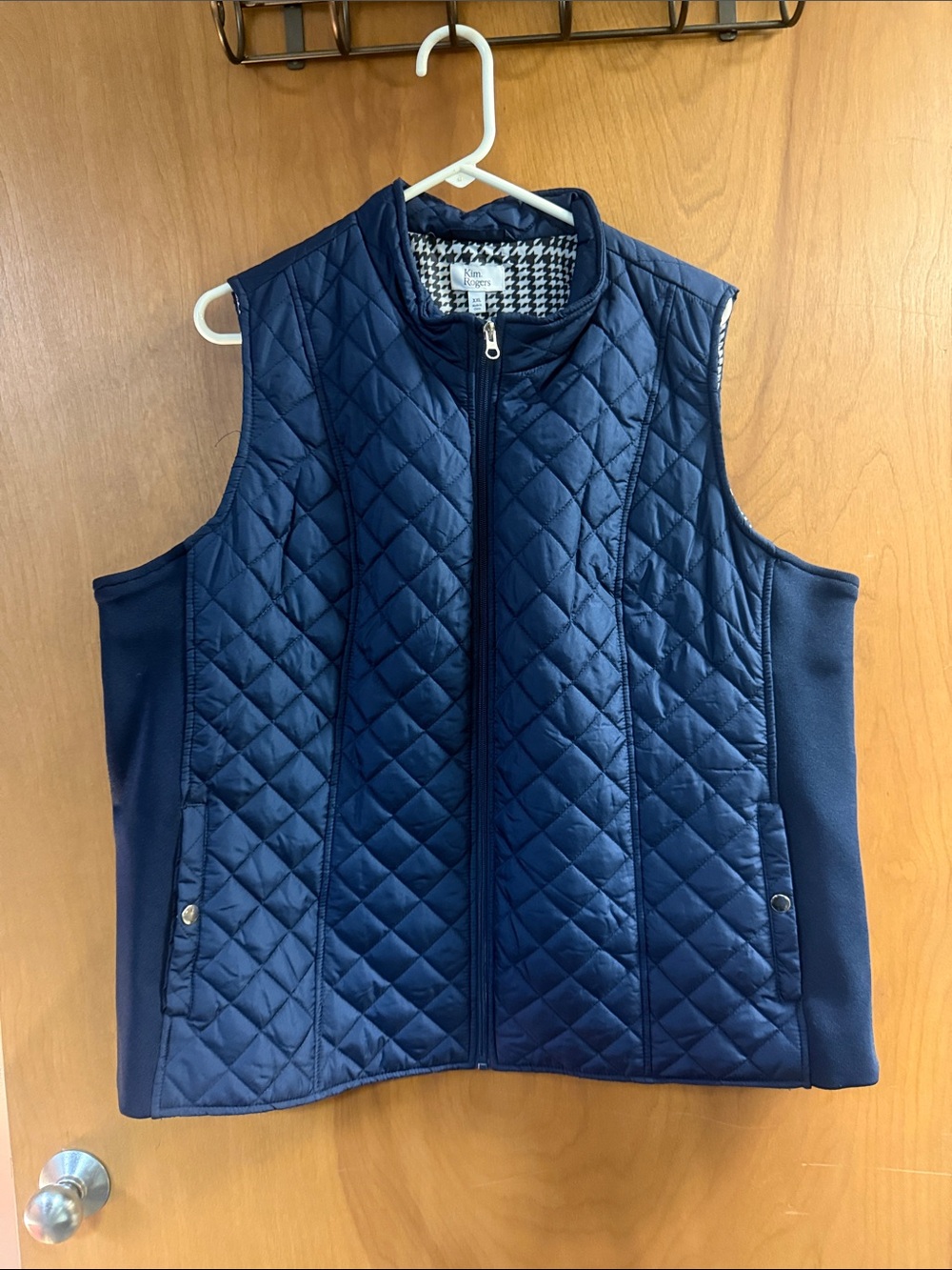 Kim Rogers Quilted Navy Sleeveless Vest